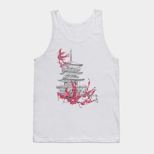 Pagode mit Sakura Tank Top